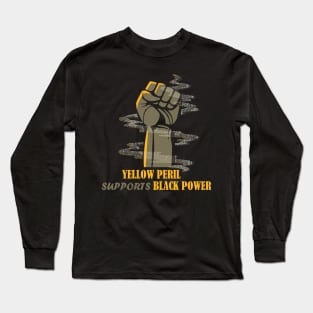 Yellow Peril Supporth Black Power Long Sleeve T-Shirt